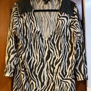 Zebra print tunic length top